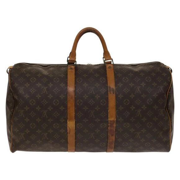 LOUIS VUITTON Monogram Keepall 55 Boston Bag M41424 LV Auth 140260 - Picture 3 of 16